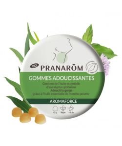 Aromaforce - Gommes adoucissantes Eucalyptus Menthe poivrée BIO, 45 g